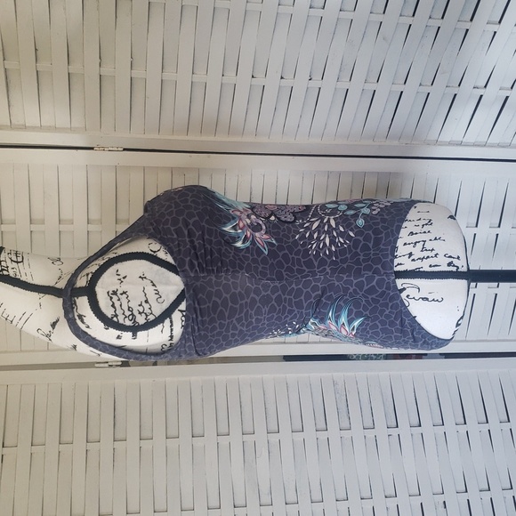 Johnny Was Sea Owl Square Neck Floral Patterned Women's One Piece Bikini Size M - Picture 3 of 6